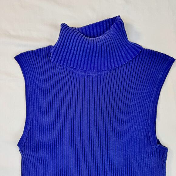 VTG Kasper Silk Cotton Top Blue Women’s Large Dopamine Dressing Longline Y2K 90s - Picture 5 of 11